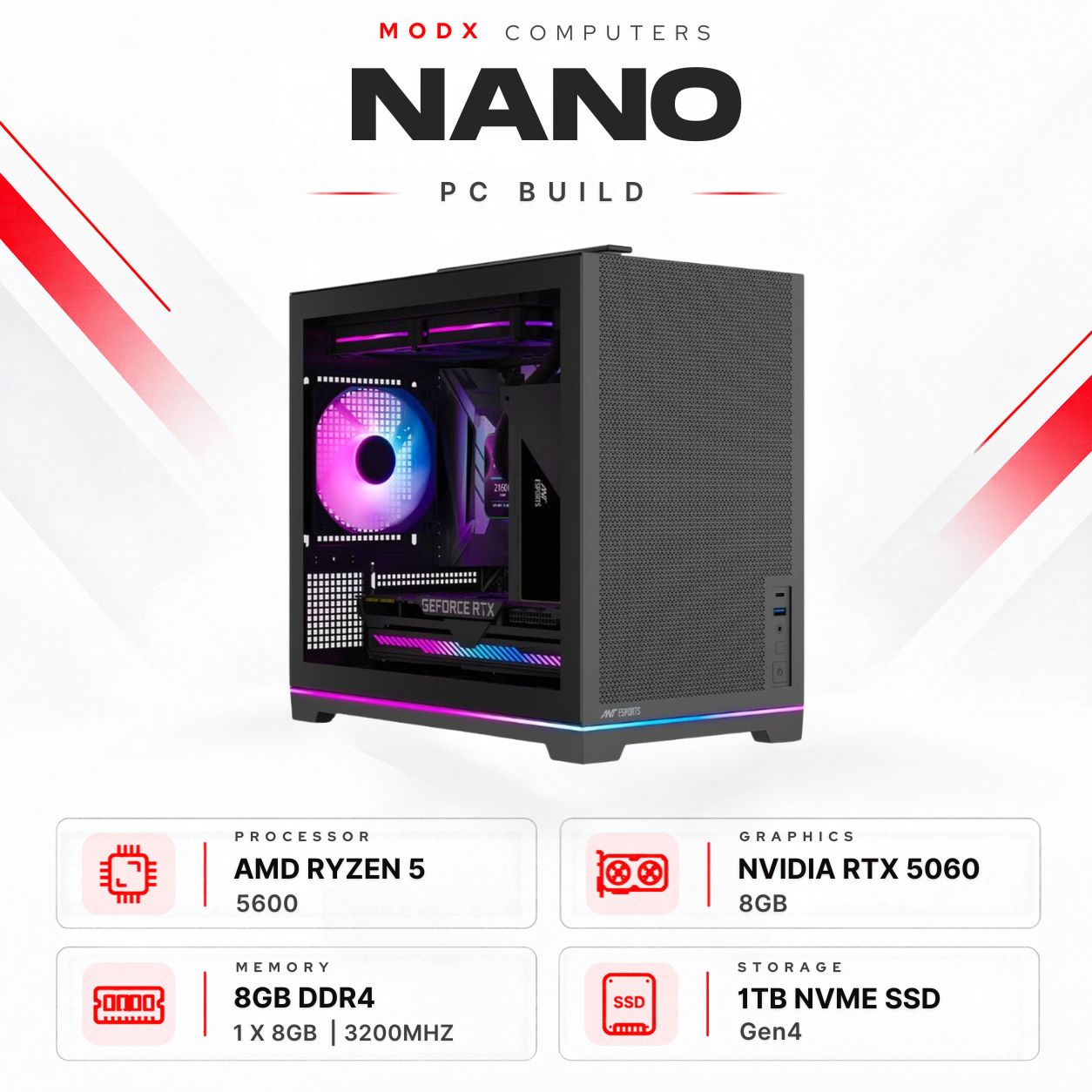 Nano Portable R5 5600 + RTX 5060 Pro PC Build