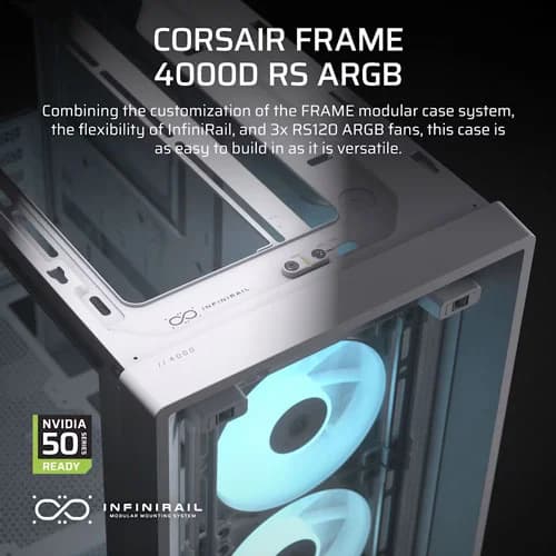 Corsair Frame 4000D RS ARGB (White) Cabinet modxcomputers