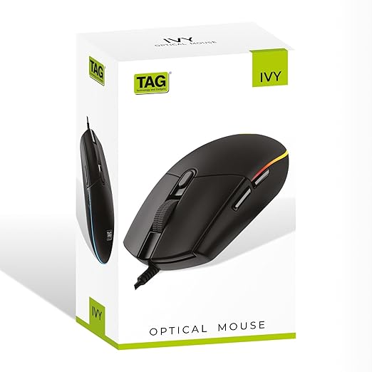 TAG IVY Wired Gaming Mouse (Black) USB Devices TAG