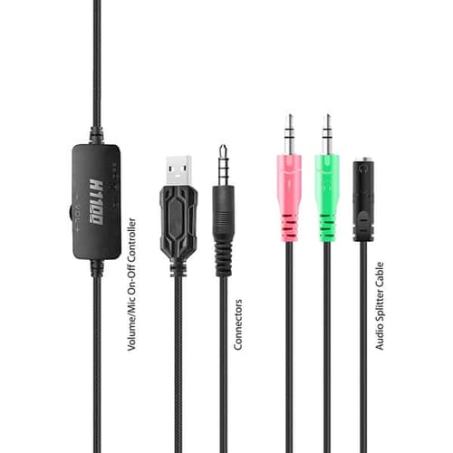 Ant Esports H1100 Pro RGB Gaming Headset With Mic (White) Headset Ant