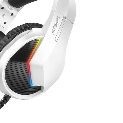 Buy Ant Esports H1100 Pro RGB Gaming Headset With Mic (White) Headset