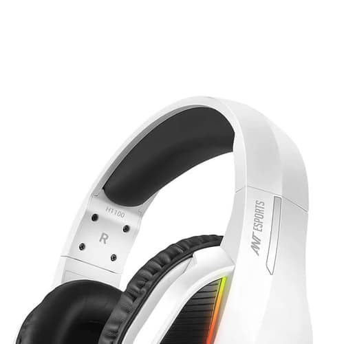 Ant Esports H1100 Pro RGB Gaming Headset With Mic (White) Headset Esports