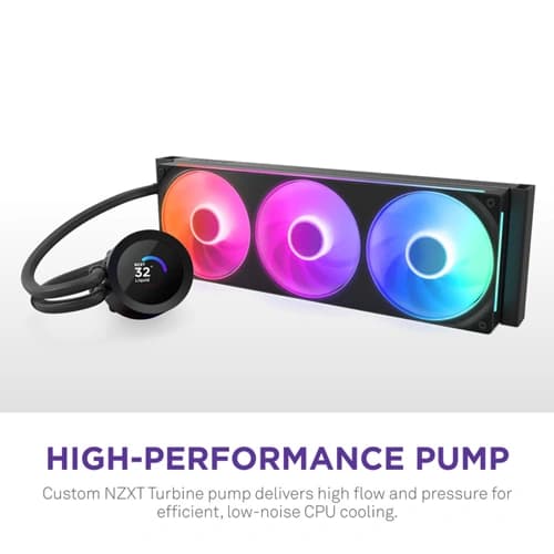 NZXT Kraken Plus 360 RGB with LCD Display (Black) AIO Liquid Cooler Kraken