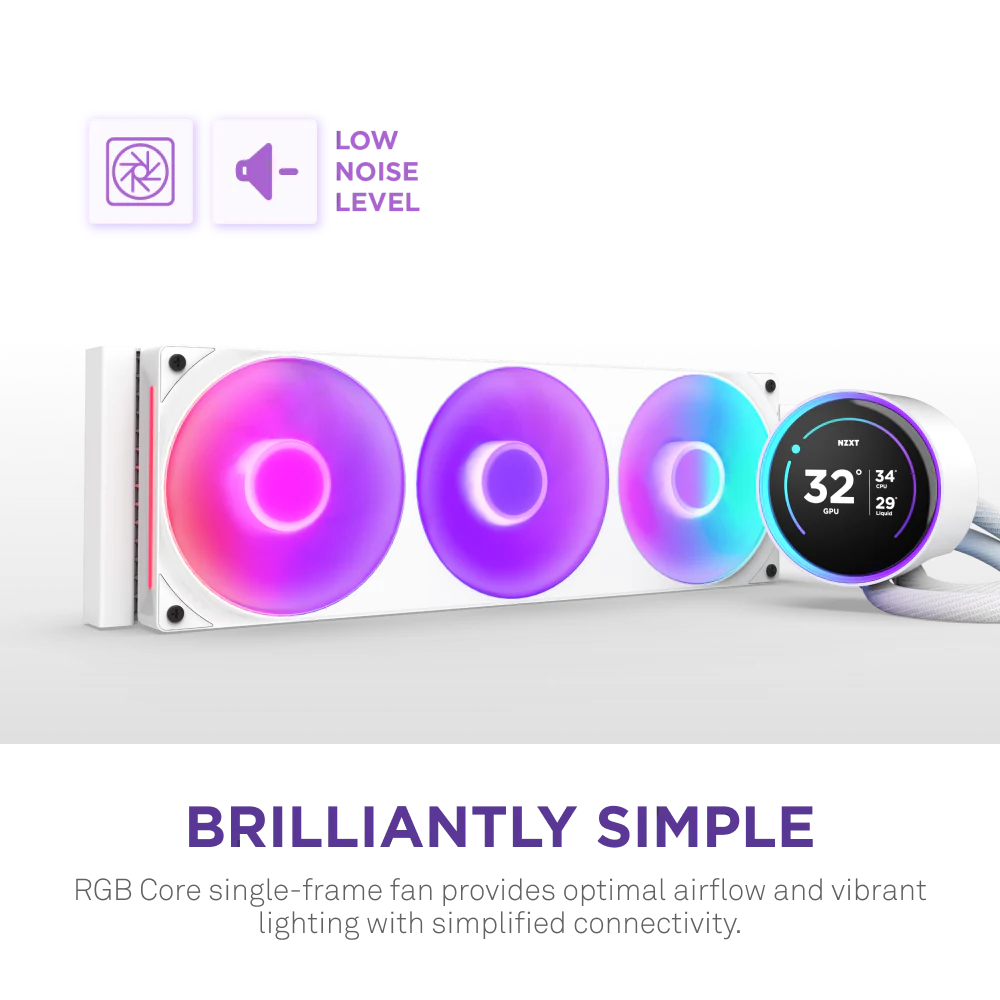 NZXT Kraken Elite 420 RGB with IPS LCD Display (White) NZXT