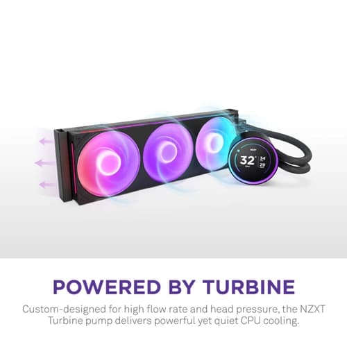 NZXT Kraken Elite 420 RGB with IPS LCD Display Liquid Cooler (Black)-img(3)