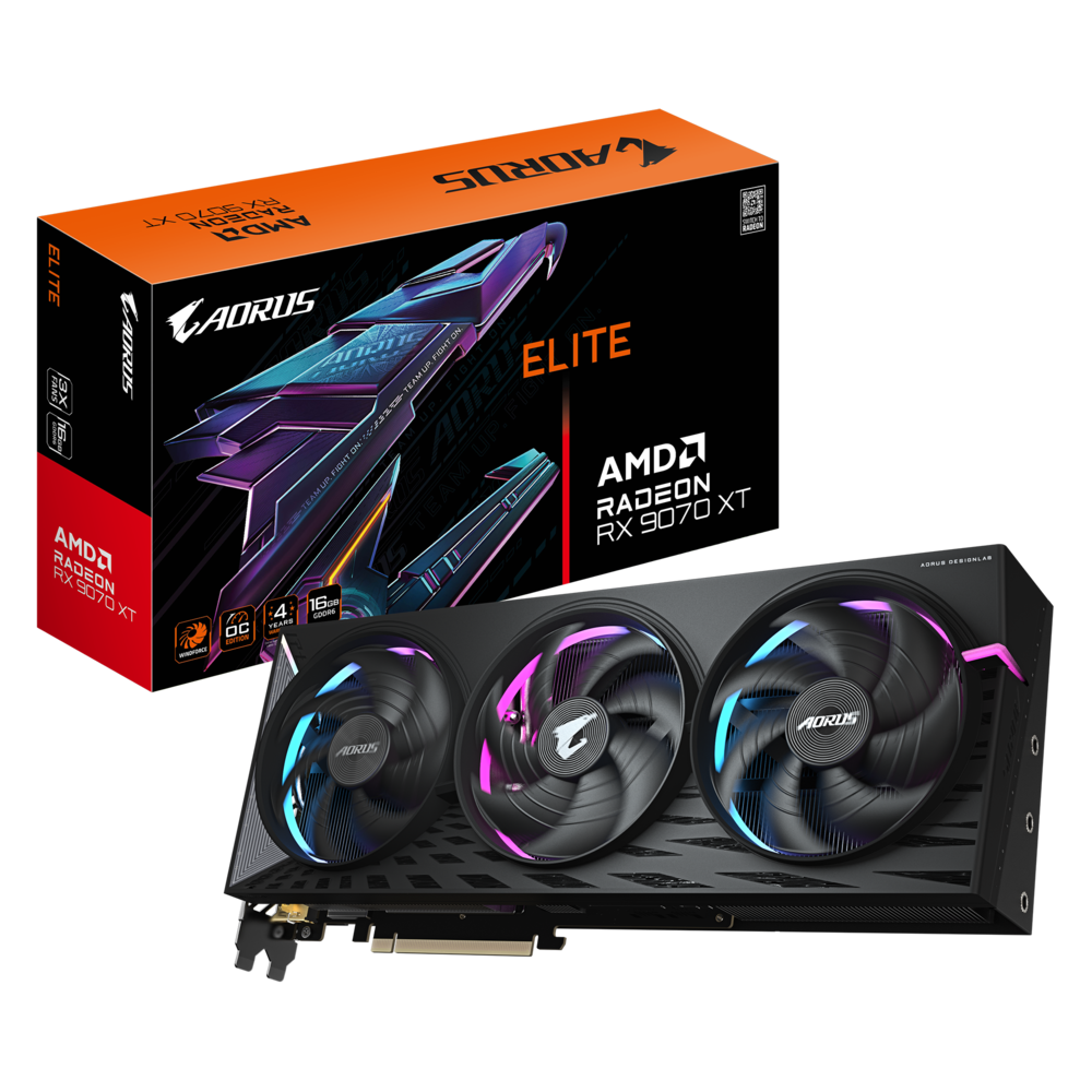 Gigabyte Aorus RX 9070 XT Elite 16GB GDDR6 Graphics Card