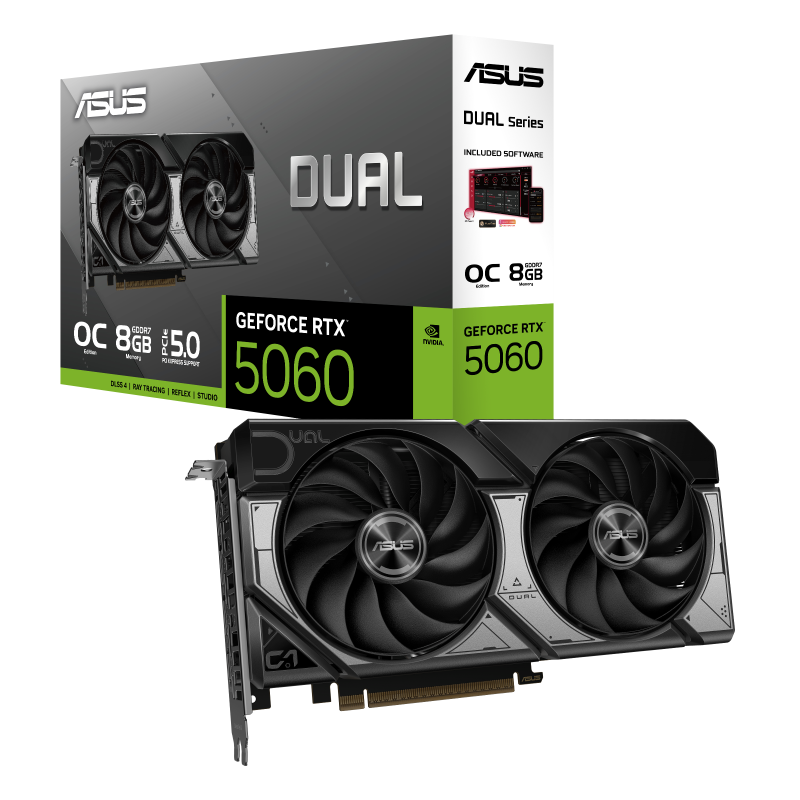 ASUS Dual RTX 5060 OC Edition 8GB GDDR7 Graphics Card