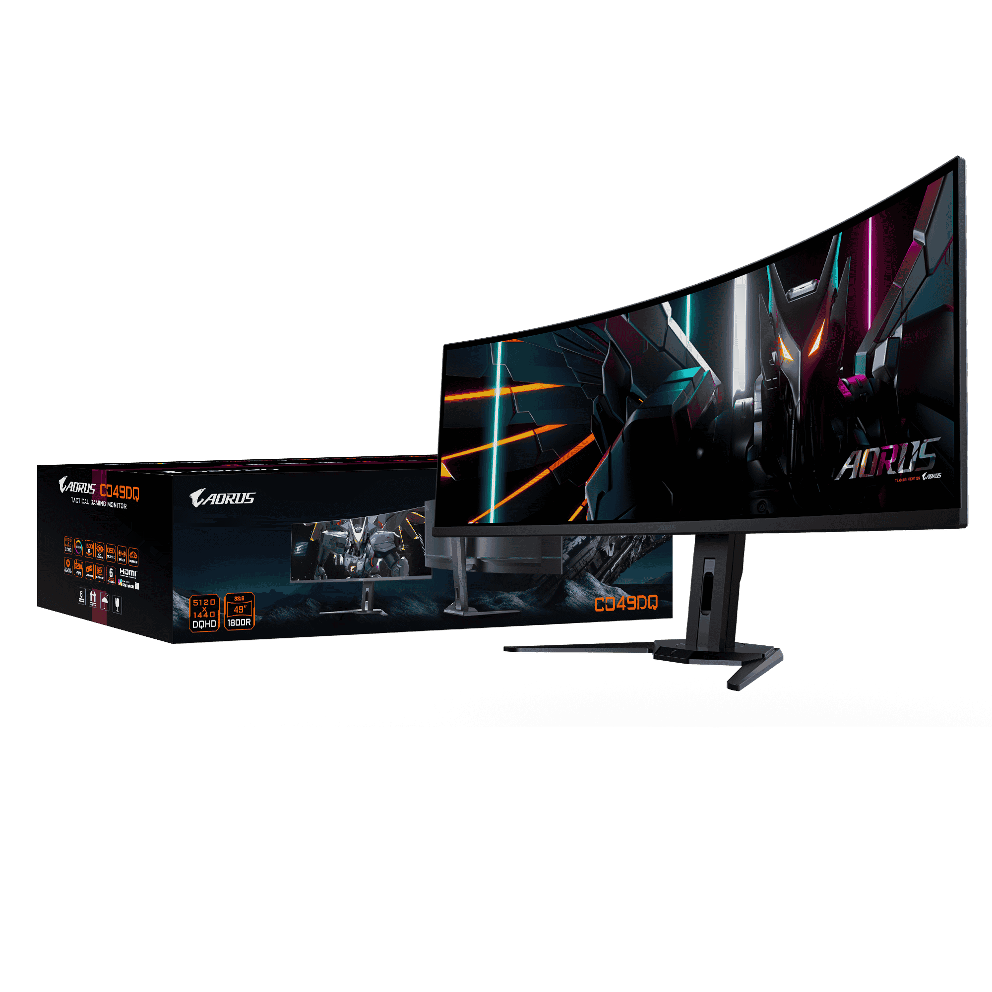 Buy Gigabyte AORUS CO49DQ OLED | 49 Inch 1800R Curved 1440p D-QHD (2K) 144Hz OLED 0.03ms Monitor