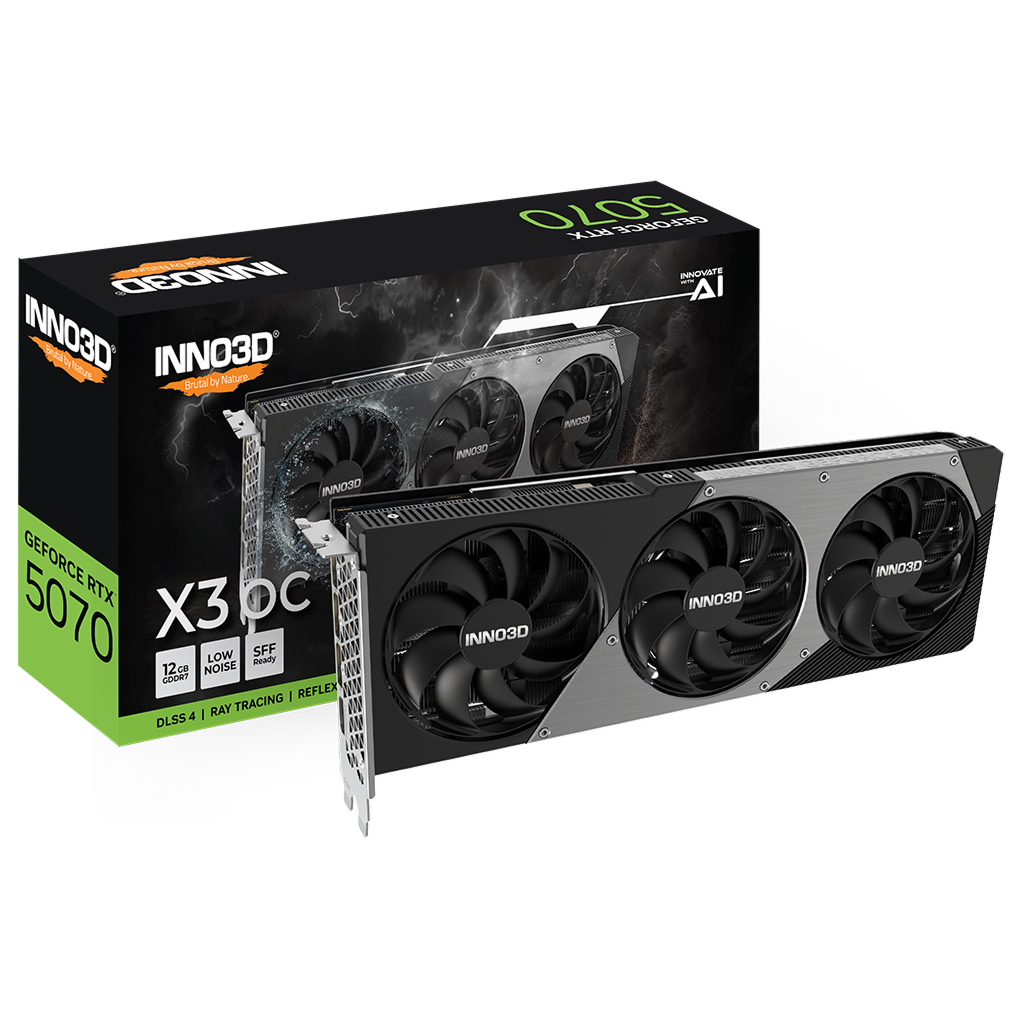 Inno3D RTX 5070 X3 OC Triple Fan 12GB GDDR7 Graphics Card