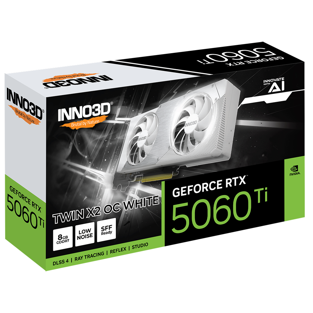 Buy Inno3D RTX 5060 Ti Twin X2 OC 8GB GDDR7 (WHITE) Graphics Card