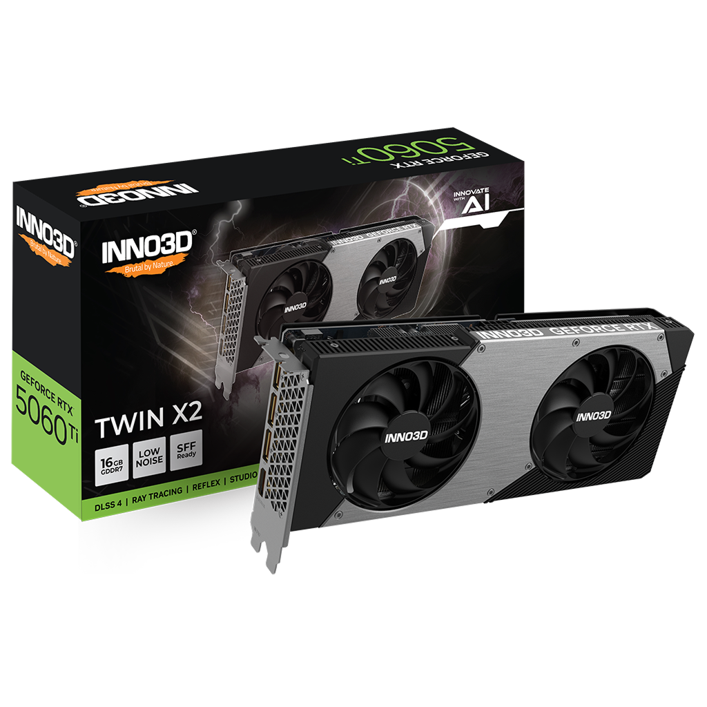 Inno3D RTX 5060 Ti Twin X2 16GB GDDR7 Graphics Card Inno3D