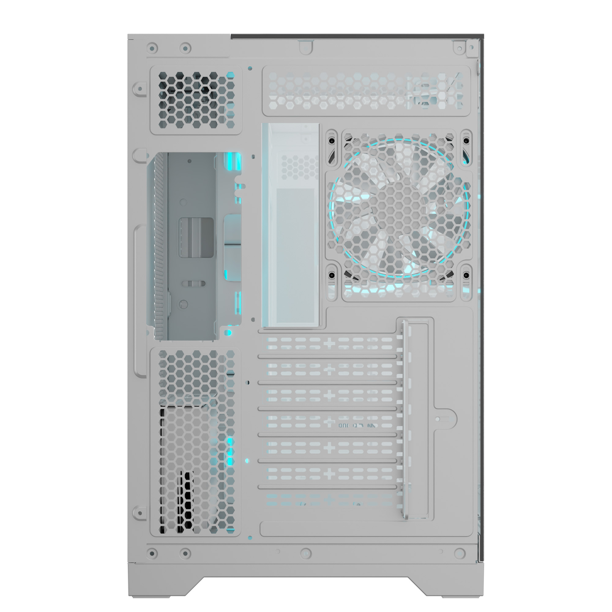 Ant Esports Crystal Mirror ARGB (White) Cabinet Ant