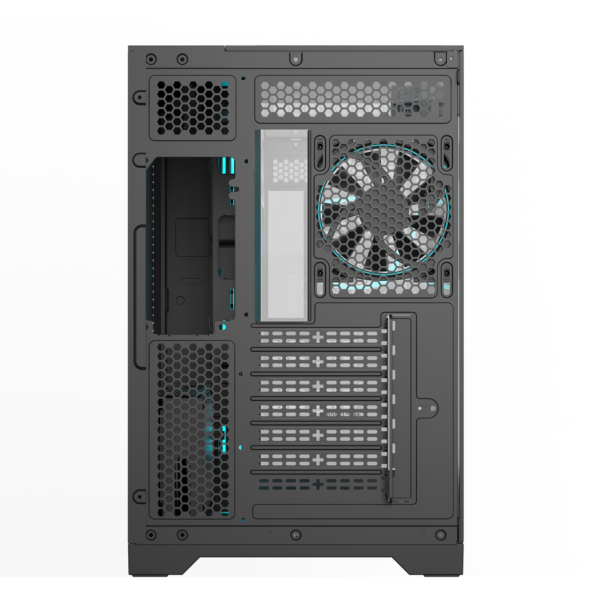 Ant Esports Crystal Mirror ARGB (Black) Cabinet Ant