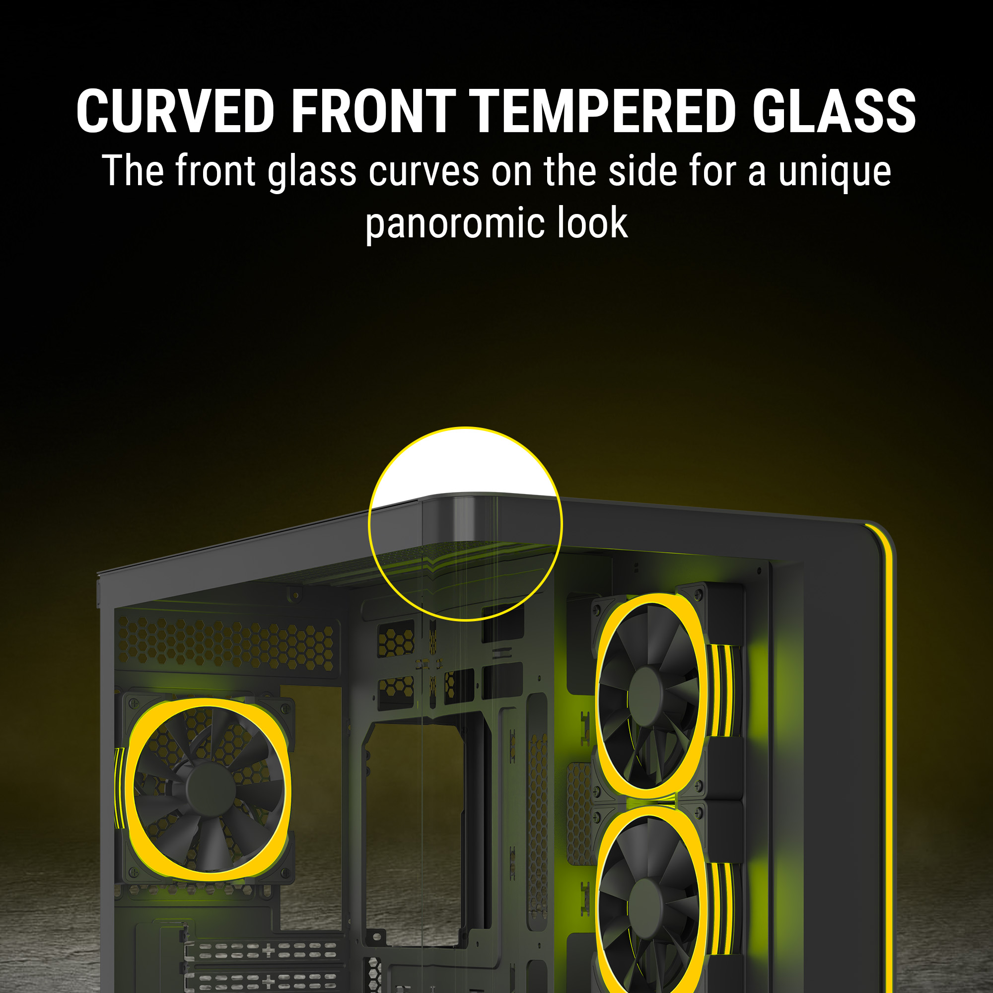 Ant Esports Crystal ARC ARGB (Black) Cabinet Ant