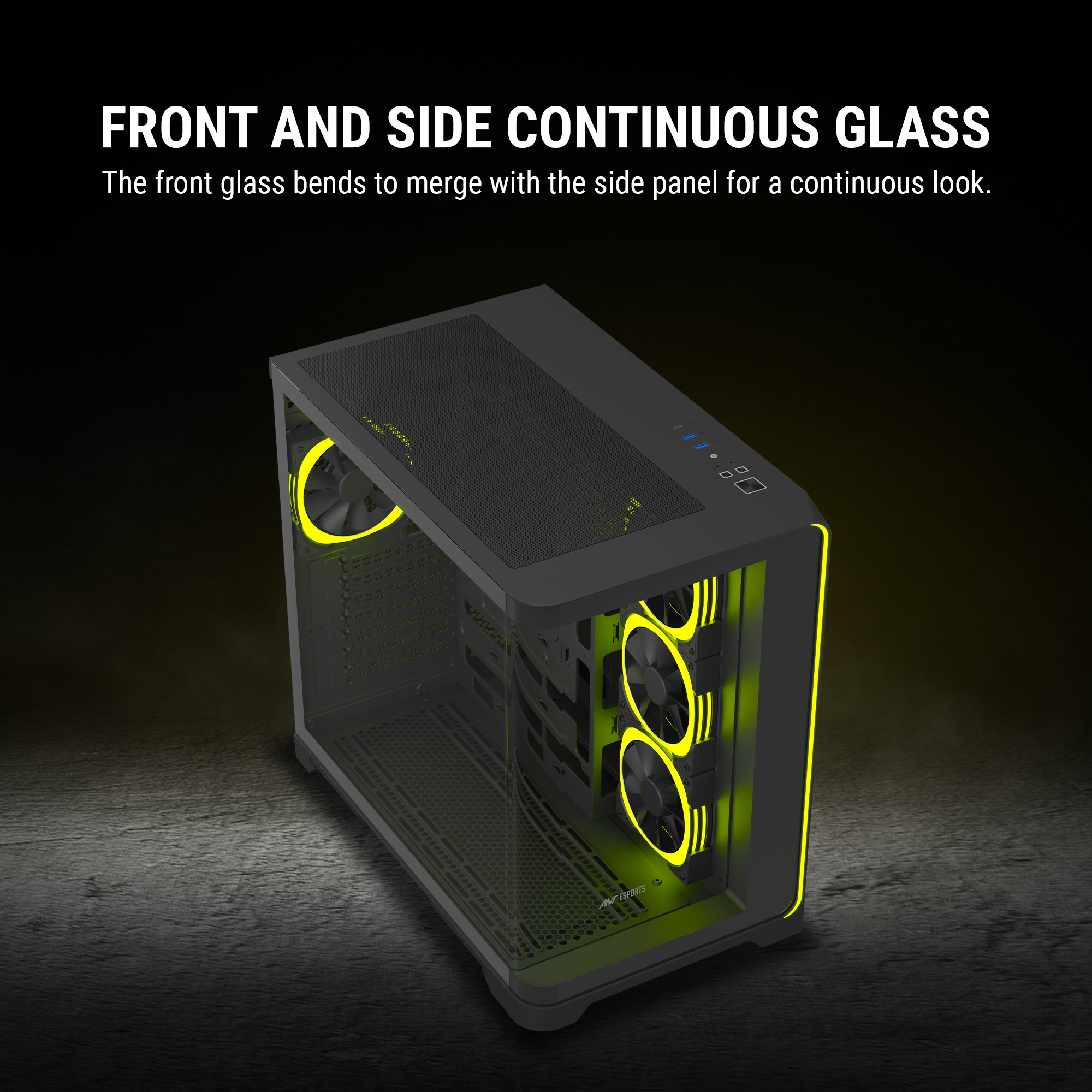 Ant Esports Crystal ARC ARGB (Black) Cabinet Esports