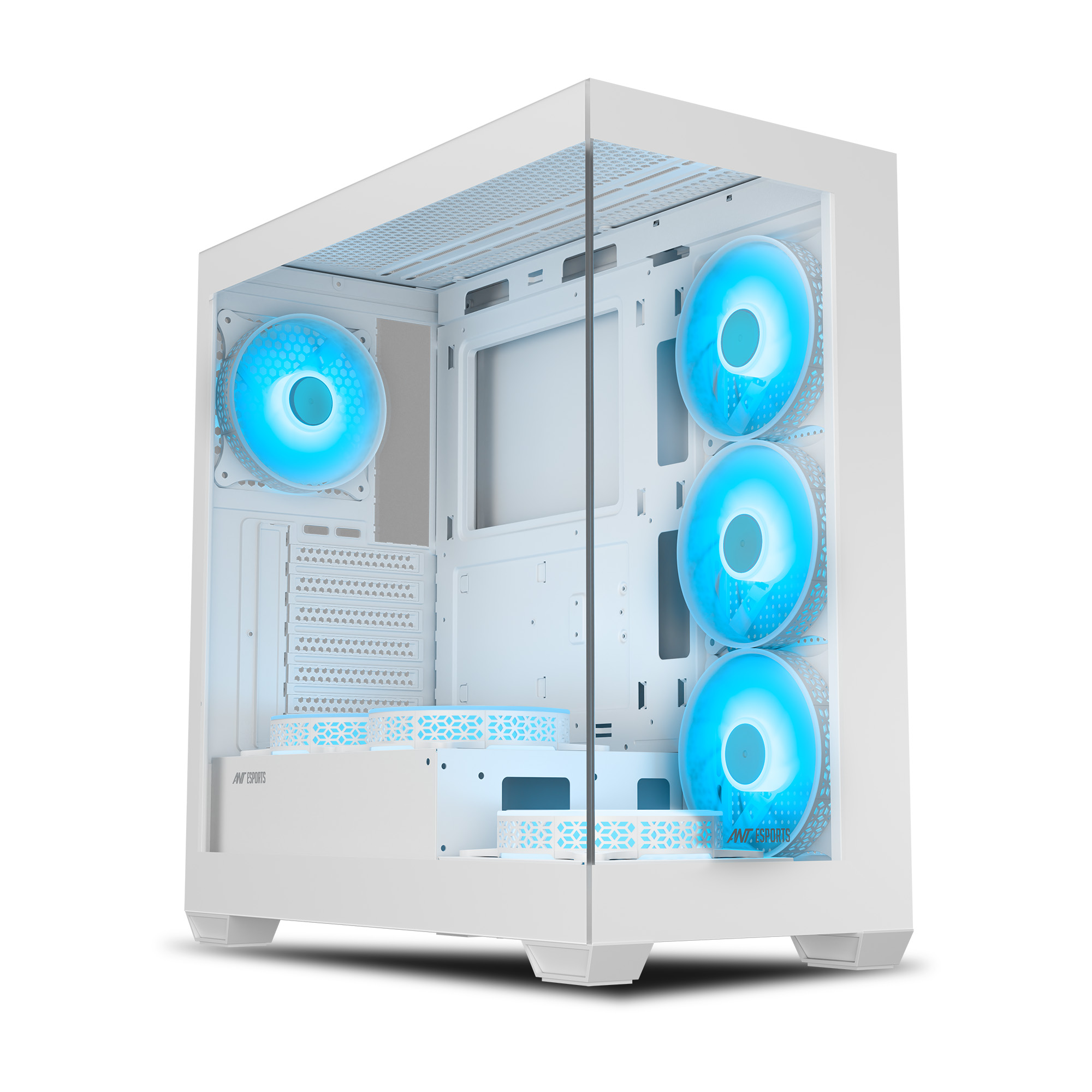 Ant Esports Crystal X7 ARGB (White) Cabinet