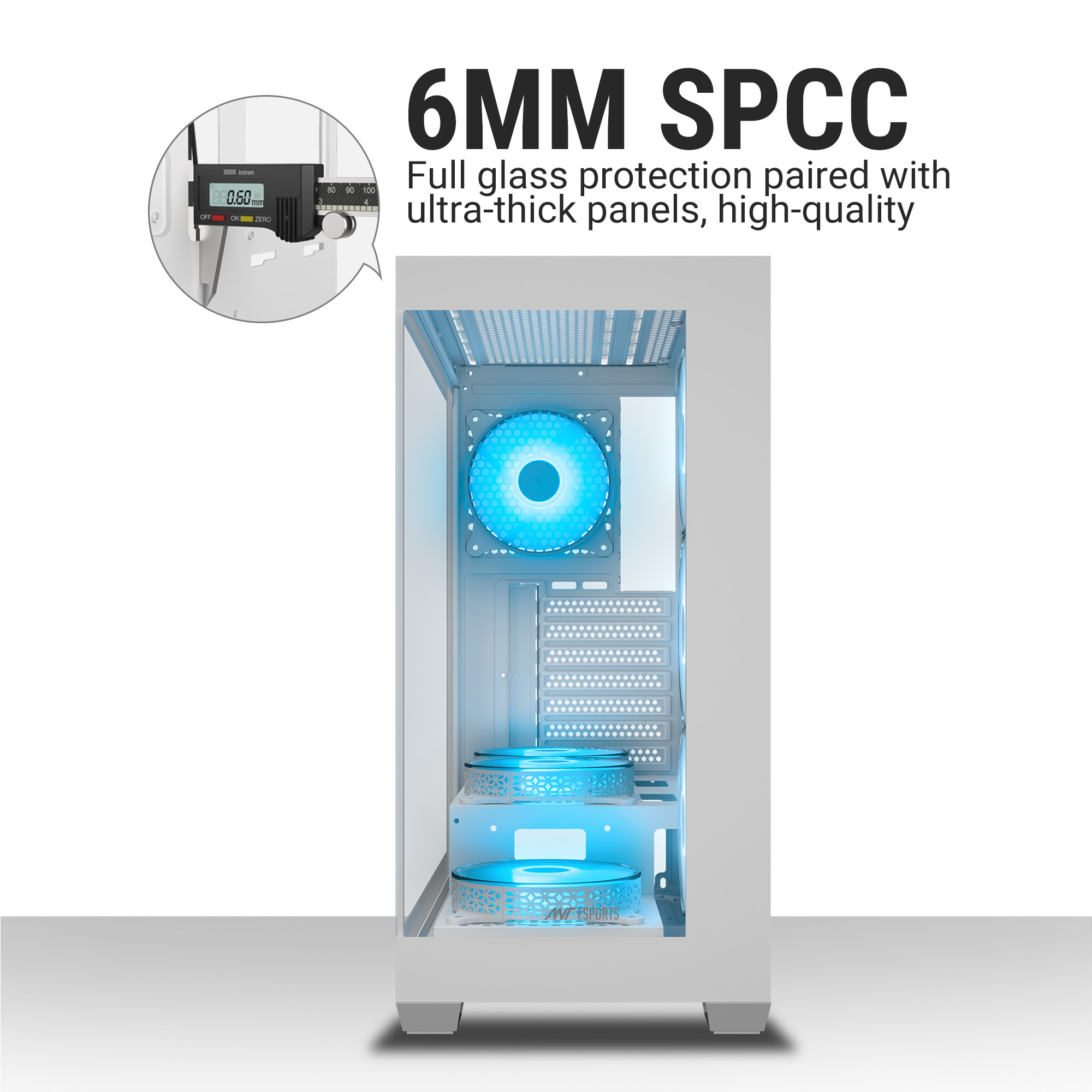Ant Esports Crystal X7 ARGB (White) Cabinet modxcomputers