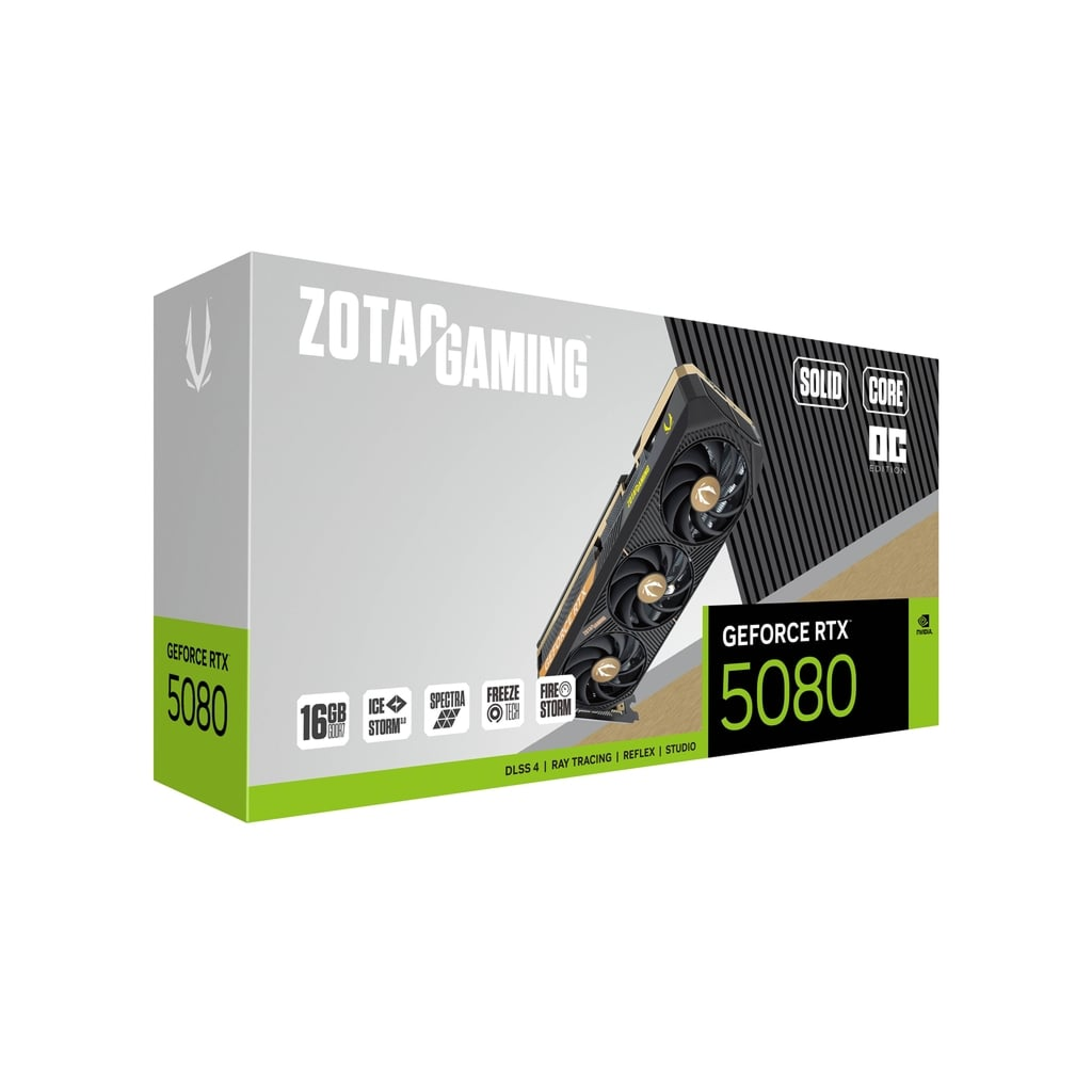Zotac RTX 5080 Solid Core OC 16GB GDDR7 Graphics Card ZOTAC