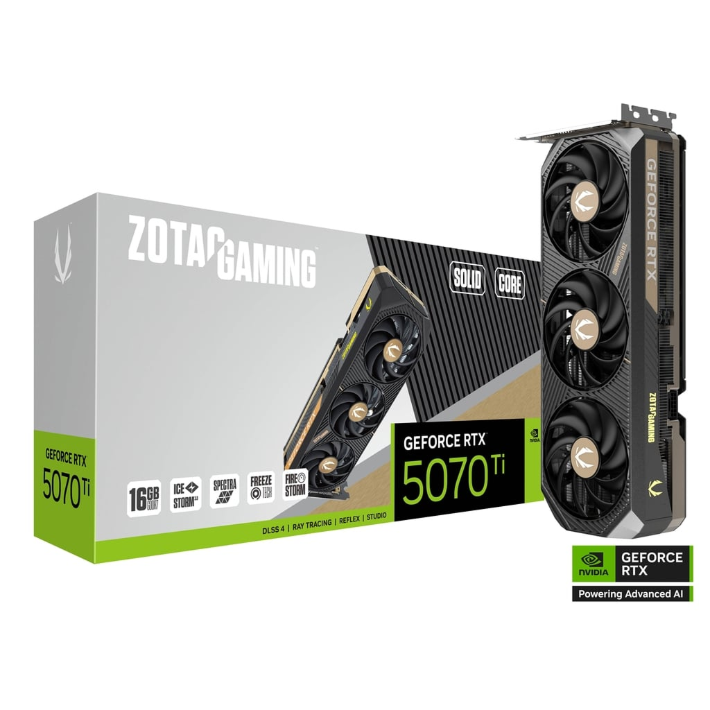 Zotac RTX 5070 Ti Solid Core 16GB GDDR7 Graphics Card