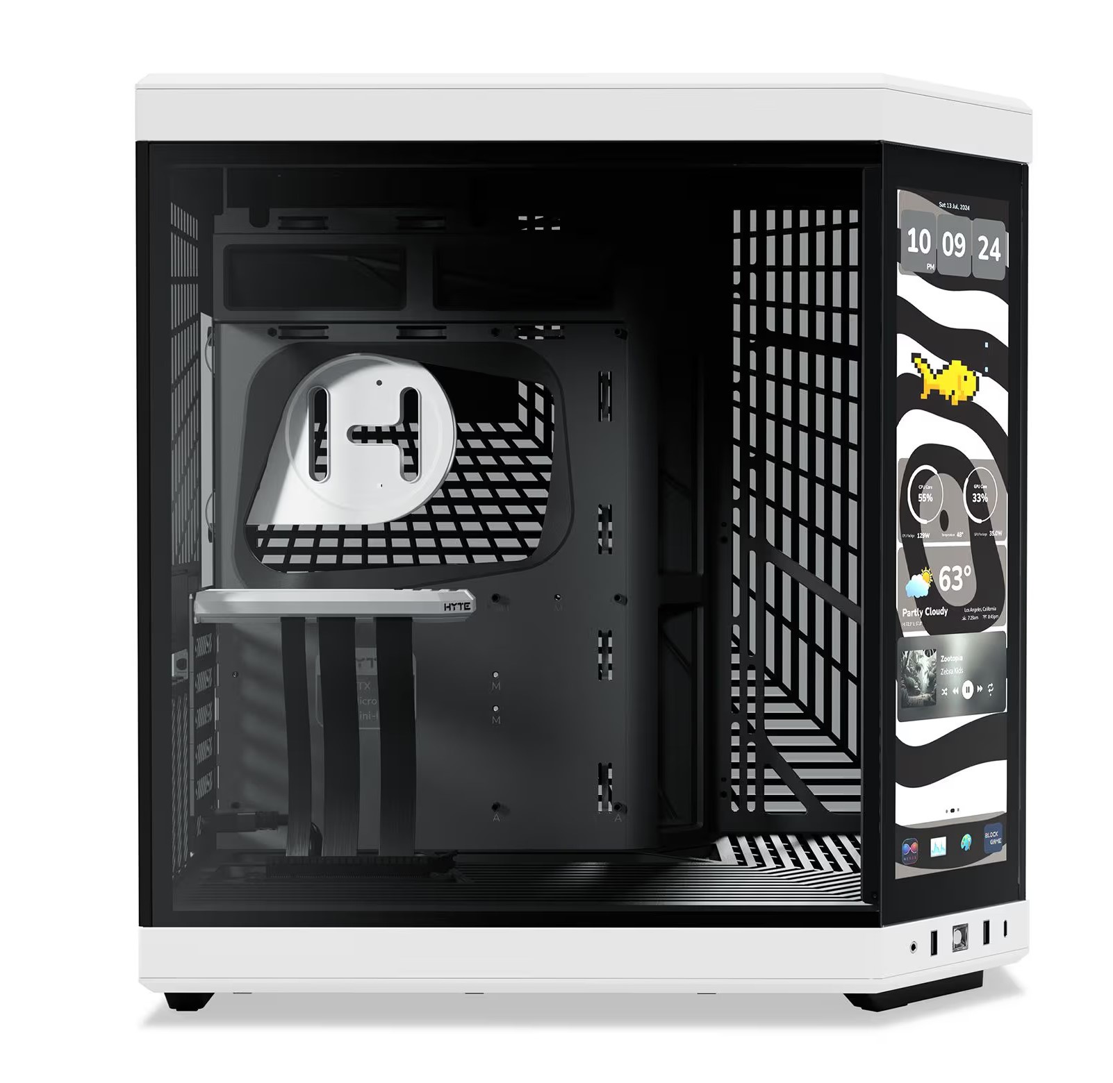HYTE Y70 Touch Infinite ATX Premium Case (Black and White) Cabinet Hyte