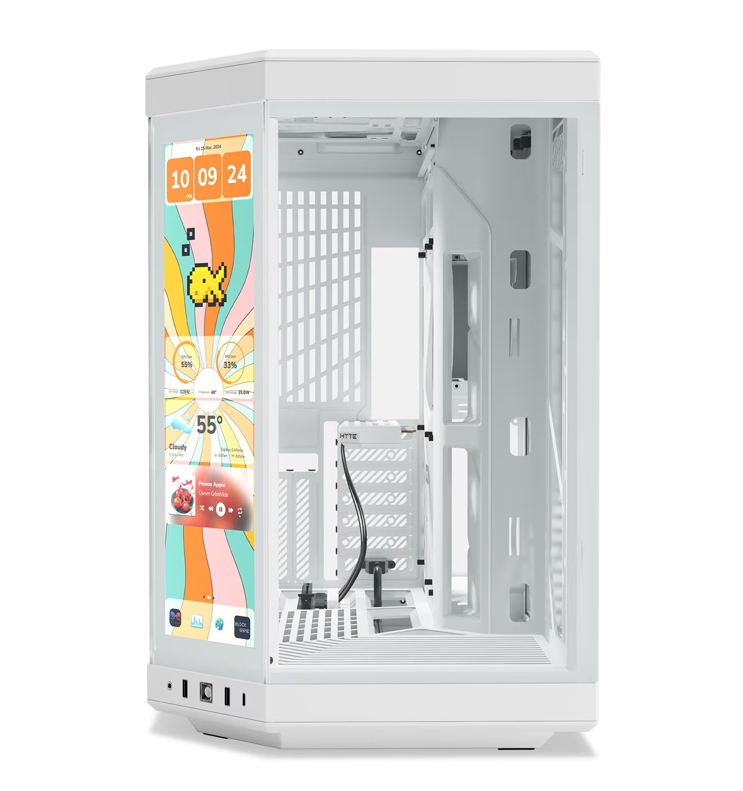 HYTE Y70 Touch Infinite ATX Premium Case (White) Cabinets Y70