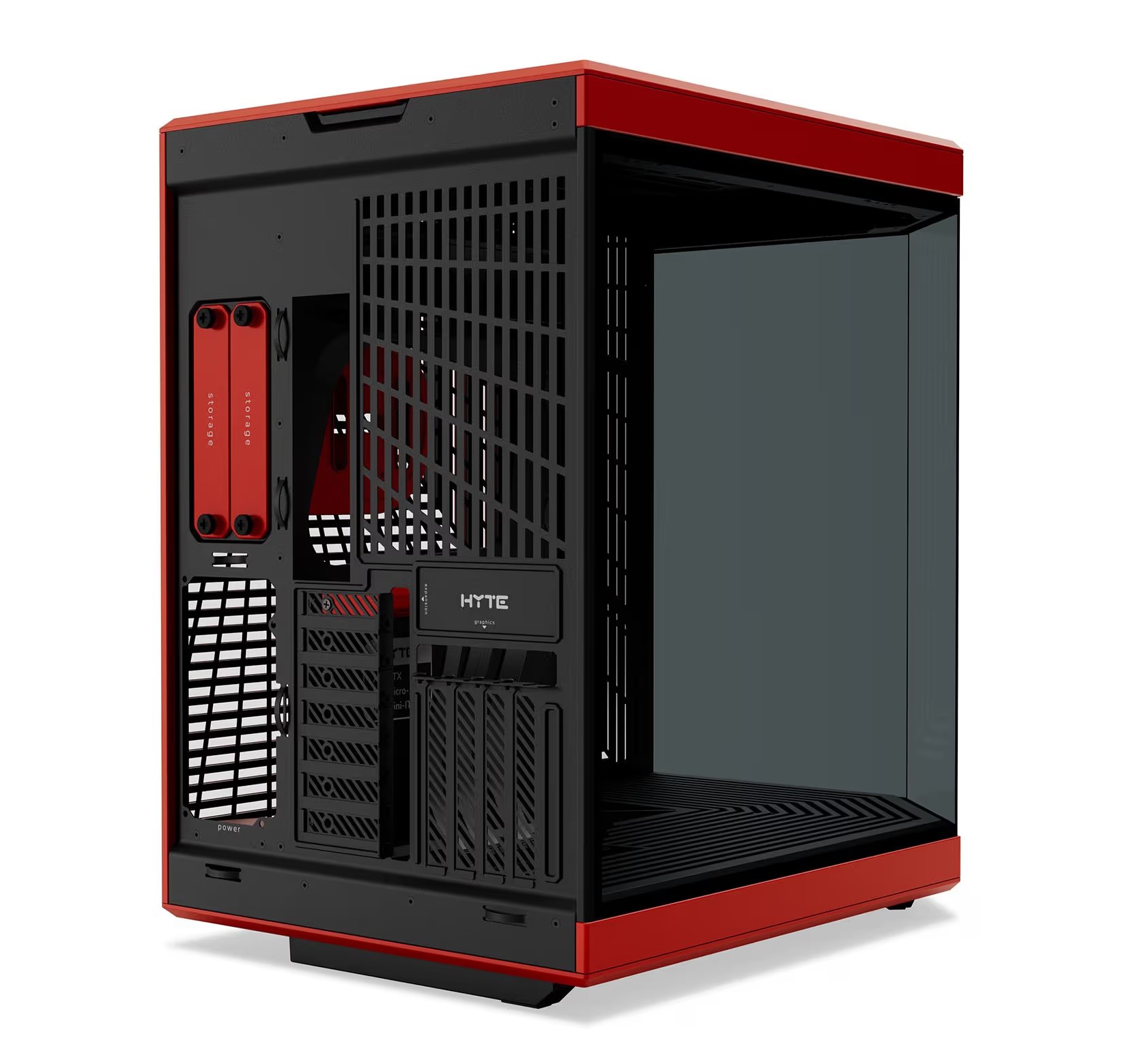 HYTE Y70 ATX Premium Case (Black and Red) Cabinet modxcomputers