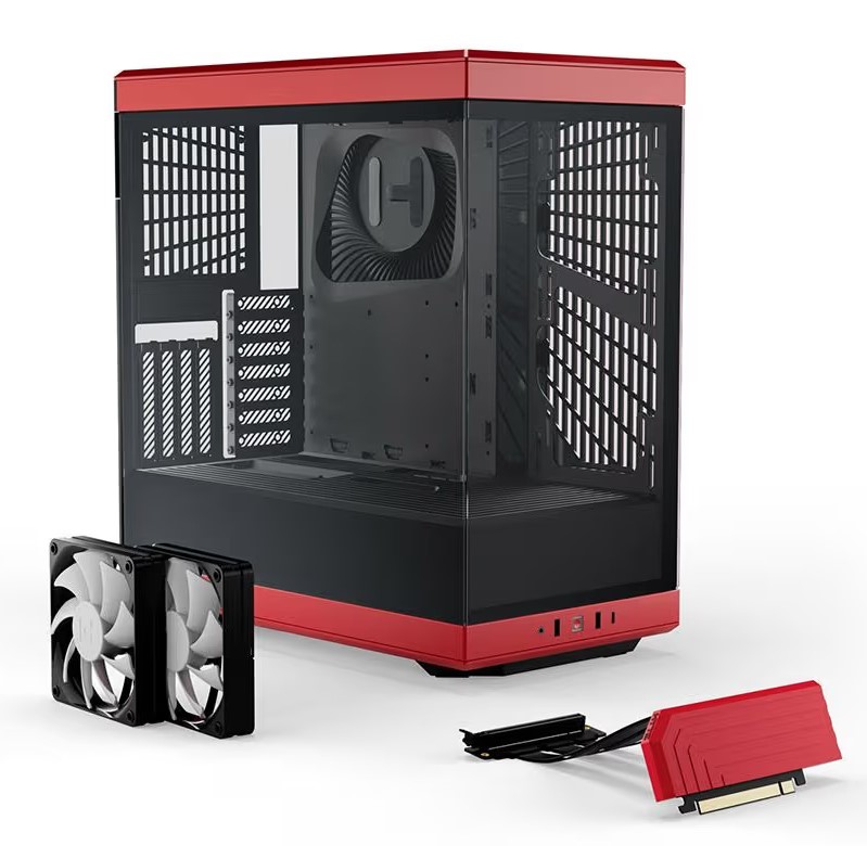 HYTE Y40 ATX Premium Case (Black and Red) Cabinet-img(7)