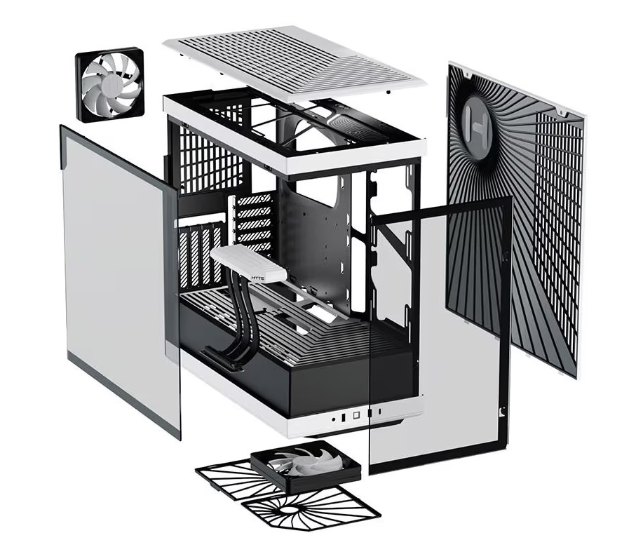 HYTE Y40 ATX Premium Case (Black and White) Cabinet modxcomputers