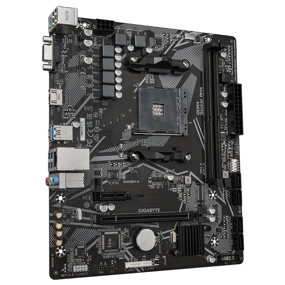 Gigabyte B450M K AMD Motherboard Gigabyte