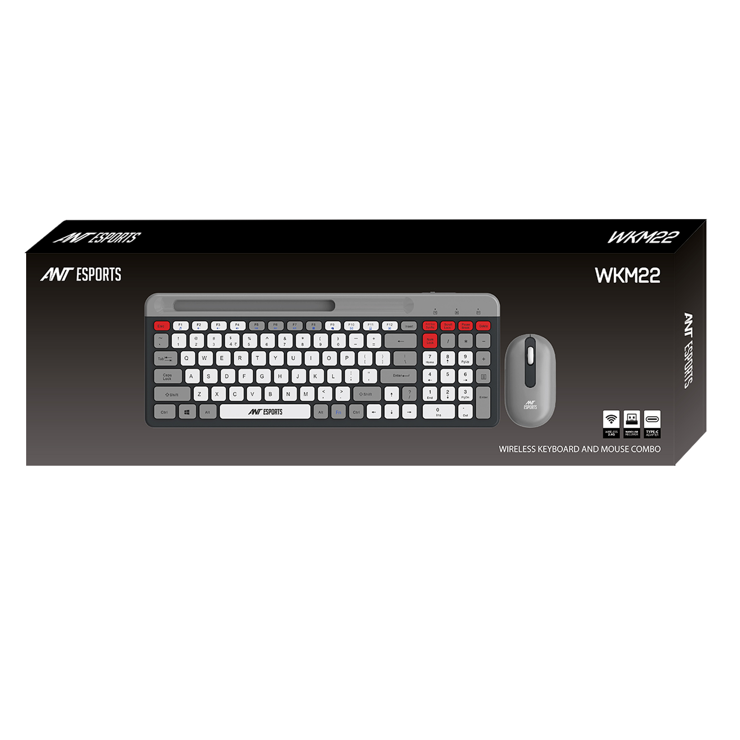 Ant Esports WKM22 Wireless (Grey) Keyboard and Mouse Combo image 6