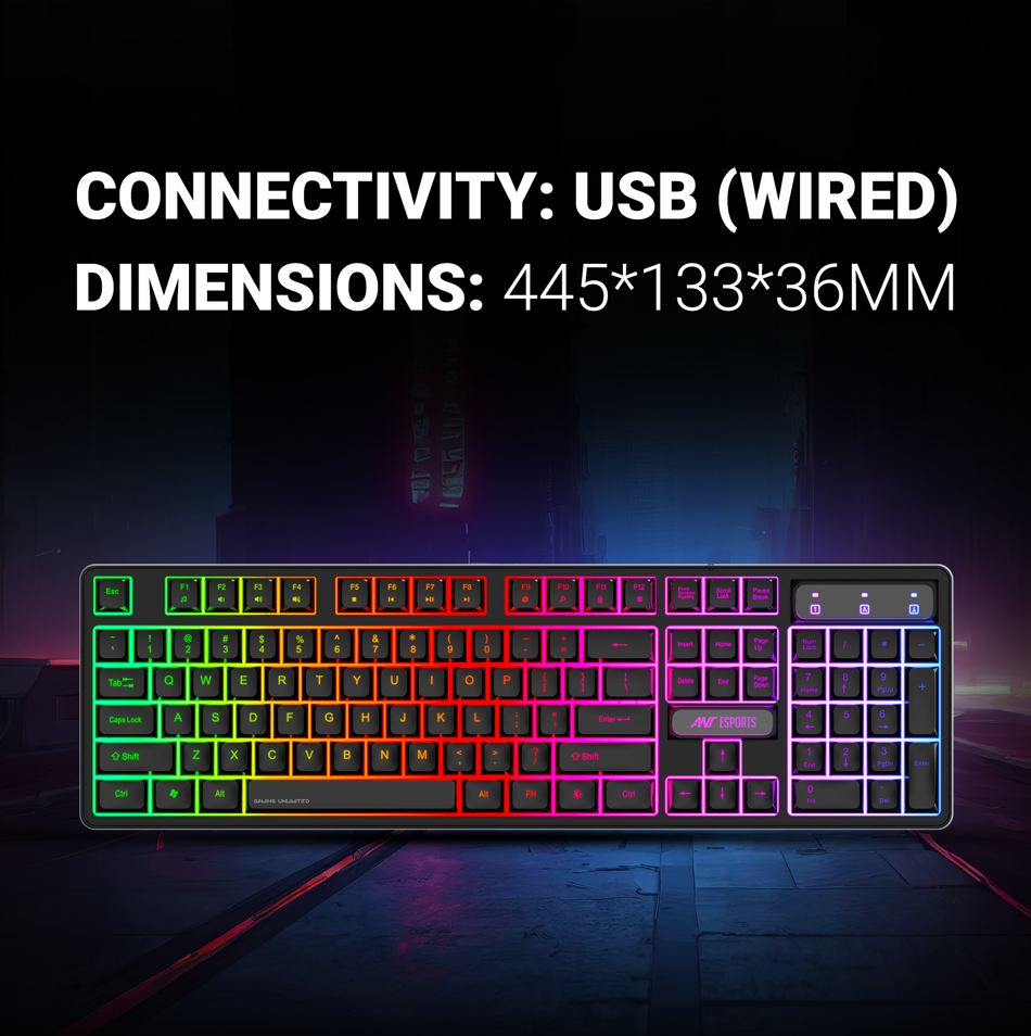 Ant Esports KM1650 Pro Gaming (Black) Keyboard and Mouse Combo image 6