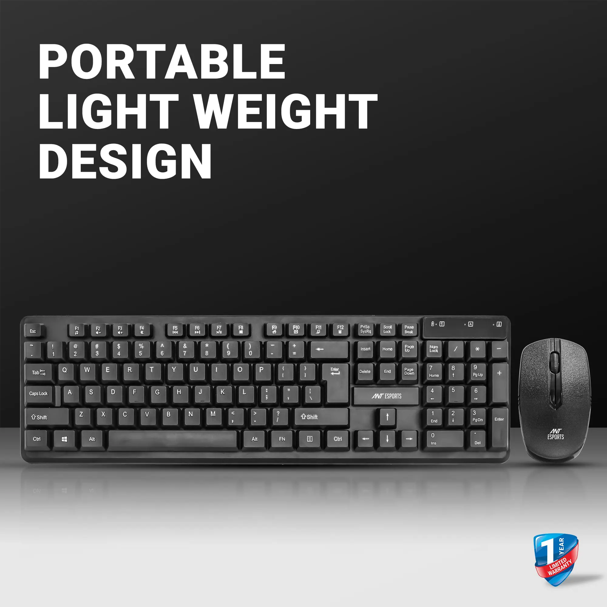 Ant Esports MKWM2023 Wireless (Black) Keyboard and Mouse Combo-img(4)
