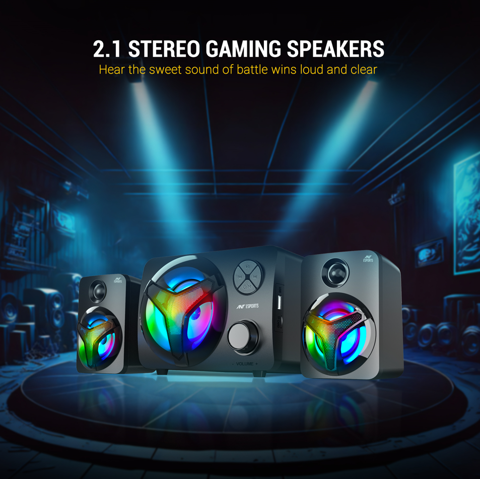 Buy Ant Esports GS350 Pro 2.1 Channel RGB Stereo Gaming Speaker