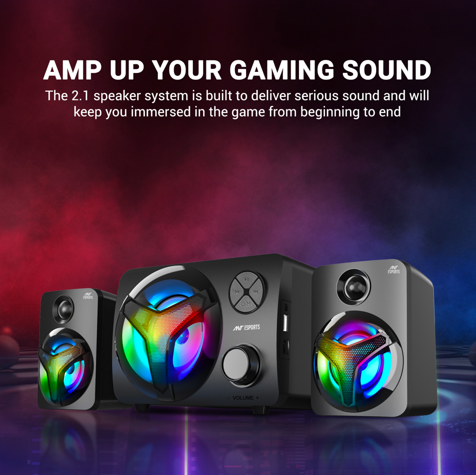 Ant Esports GS350 Pro 2.1 Channel RGB Stereo Gaming Speaker modxcomputers