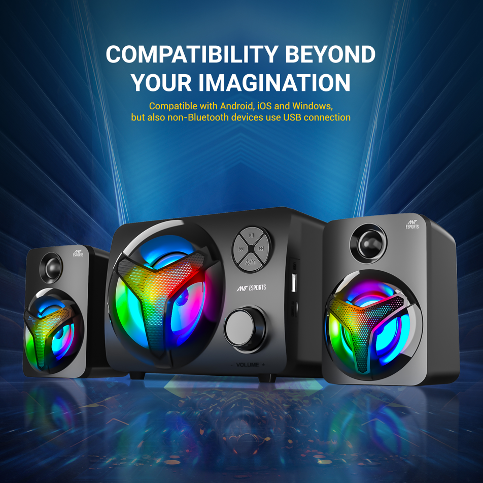 Ant Esports GS350 Pro 2.1 Channel RGB Stereo Gaming Speaker image 6