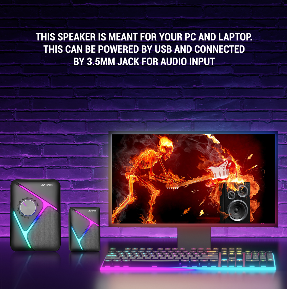 Ant Esports GS270 2.1 Channel RGB Stereo Gaming Speaker image 6
