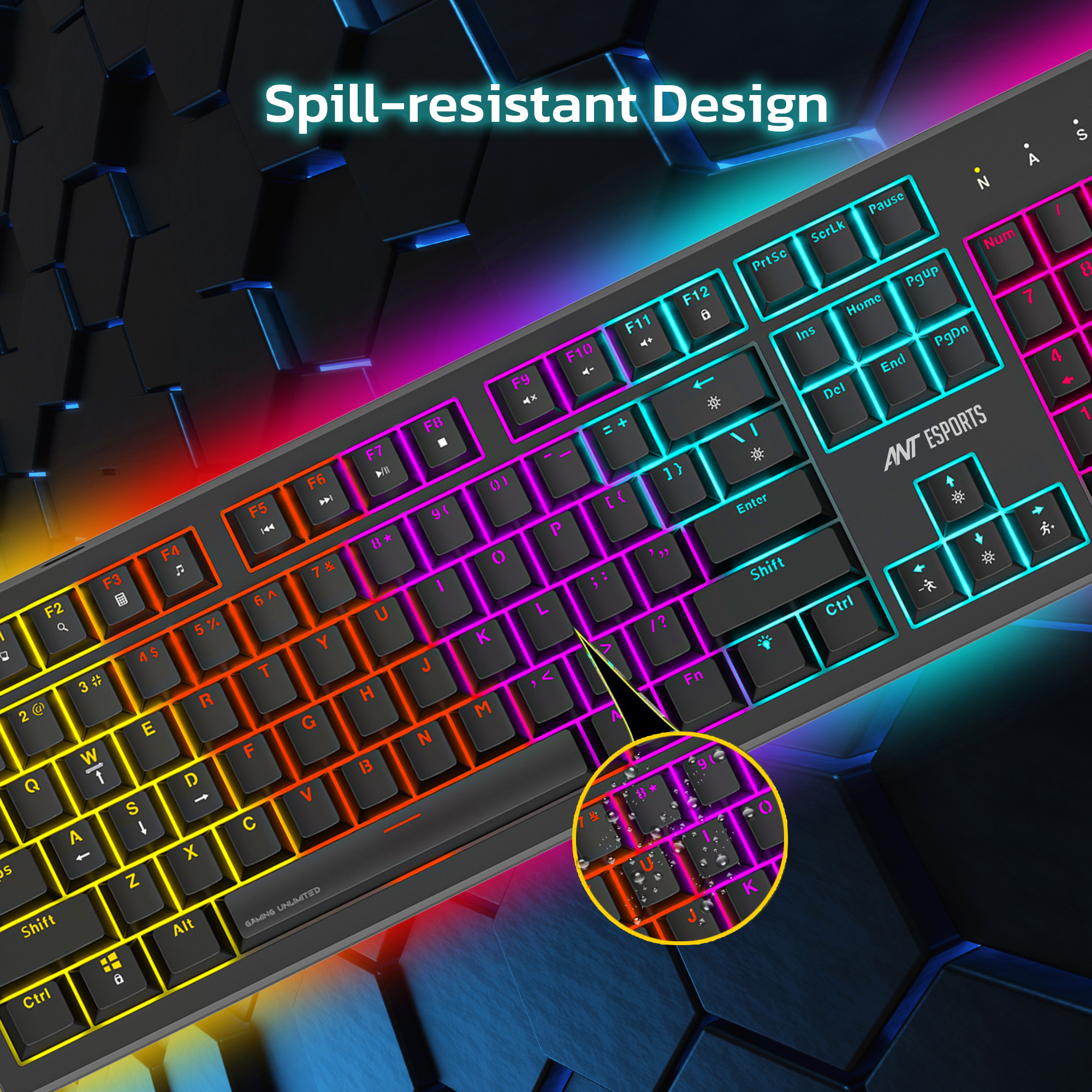 Ant Esports MK1850 Blue Switches Mechanical (Black) Gaming Keyboard image 7