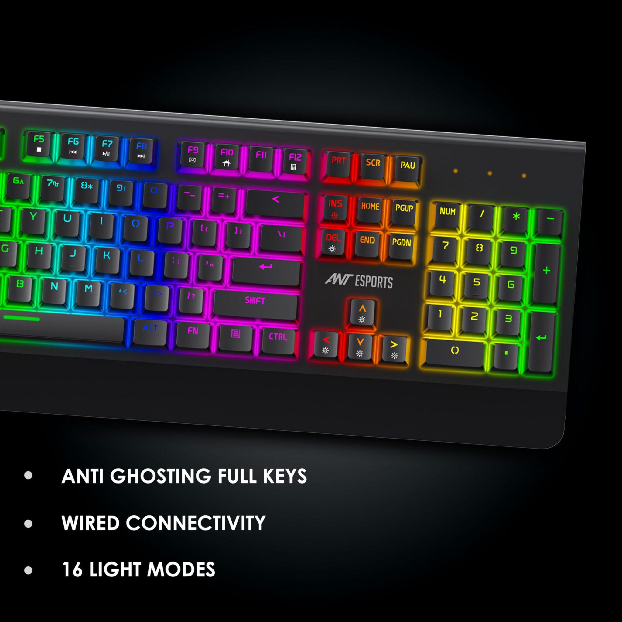 Ant Esports MK4000 RGB Mechanical Gaming Keyboard with Per Key RGB (Red Switches) (Black) Keyboard modxcomputers