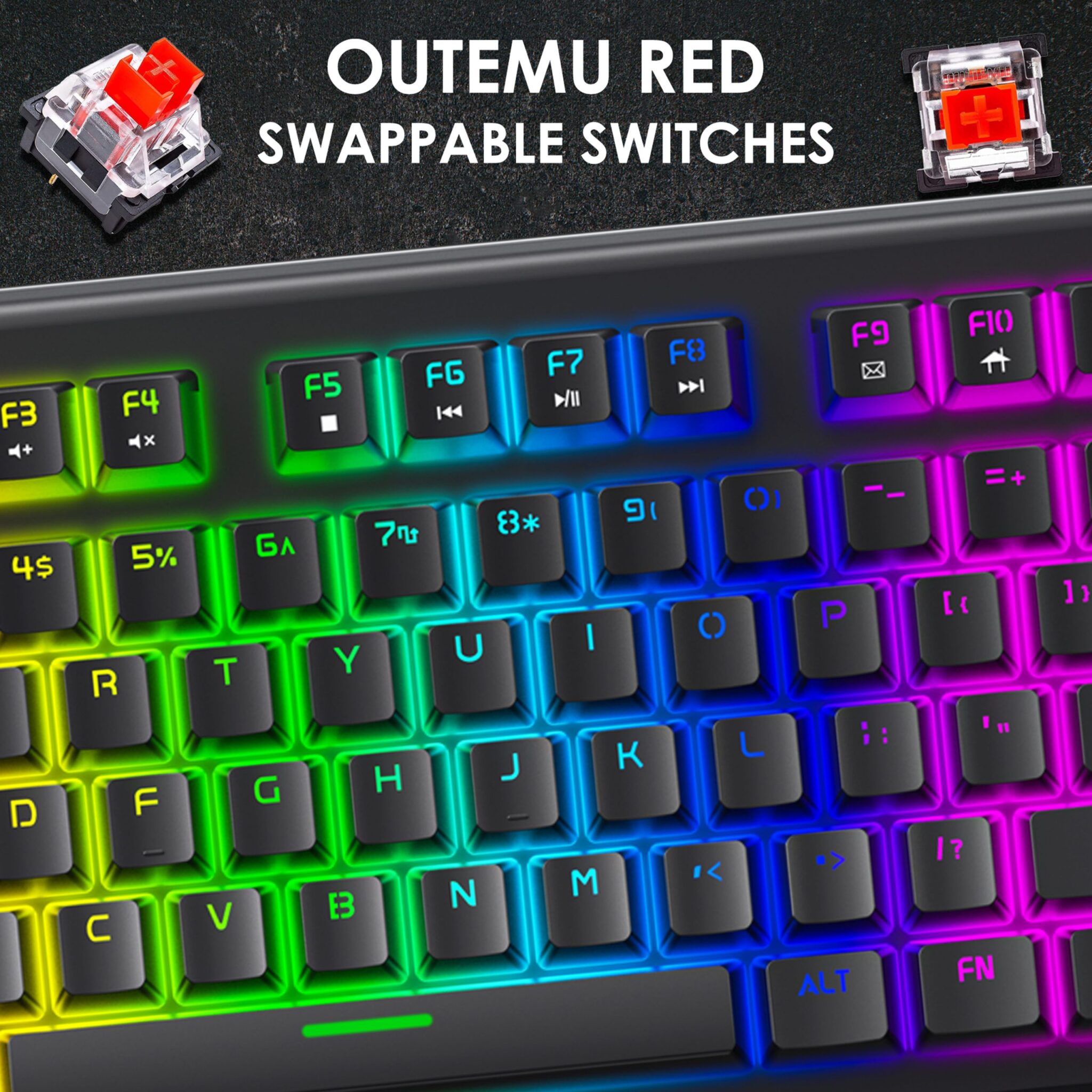 Buy Ant Esports MK4000 RGB Mechanical Gaming Keyboard with Per Key RGB (Red Switches) (Black) Keyboard