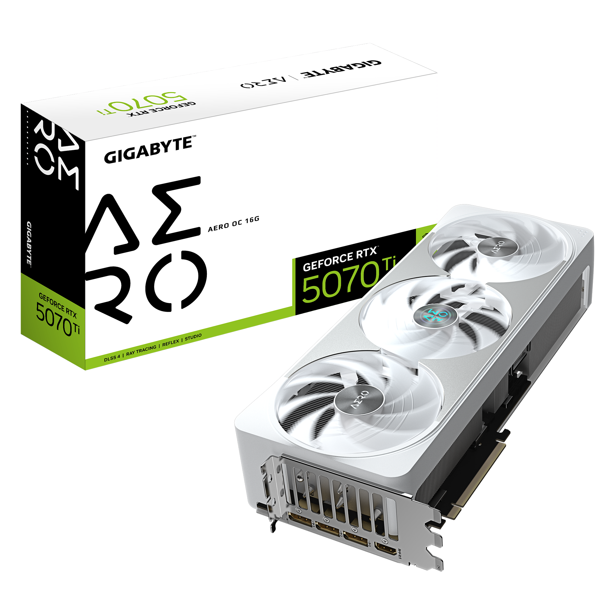 Gigabyte RTX 5070 Ti Aero OC 16GB GDDR7 (WHITE) Graphics Card