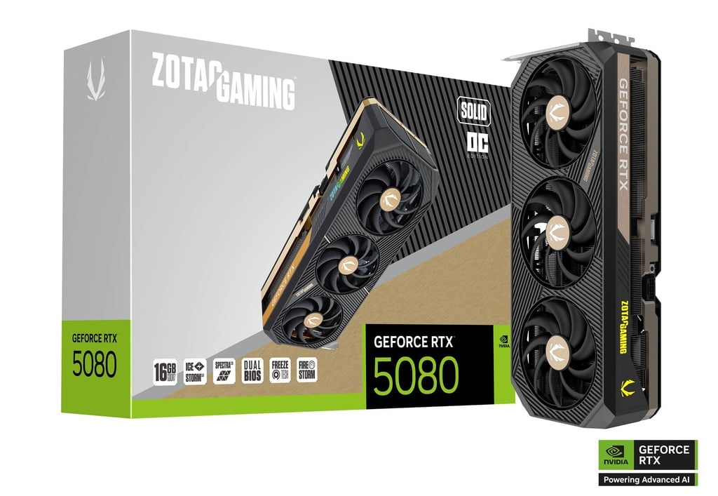 Zotac RTX 5080 Solid OC 16GB GDDR7 Graphics Card