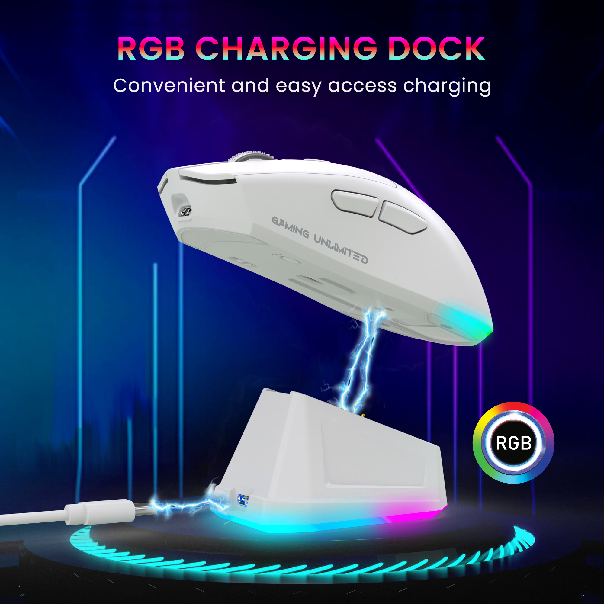 Ant Esports GM810 Pro Wireless Optical (White) Gaming Mouse Esports