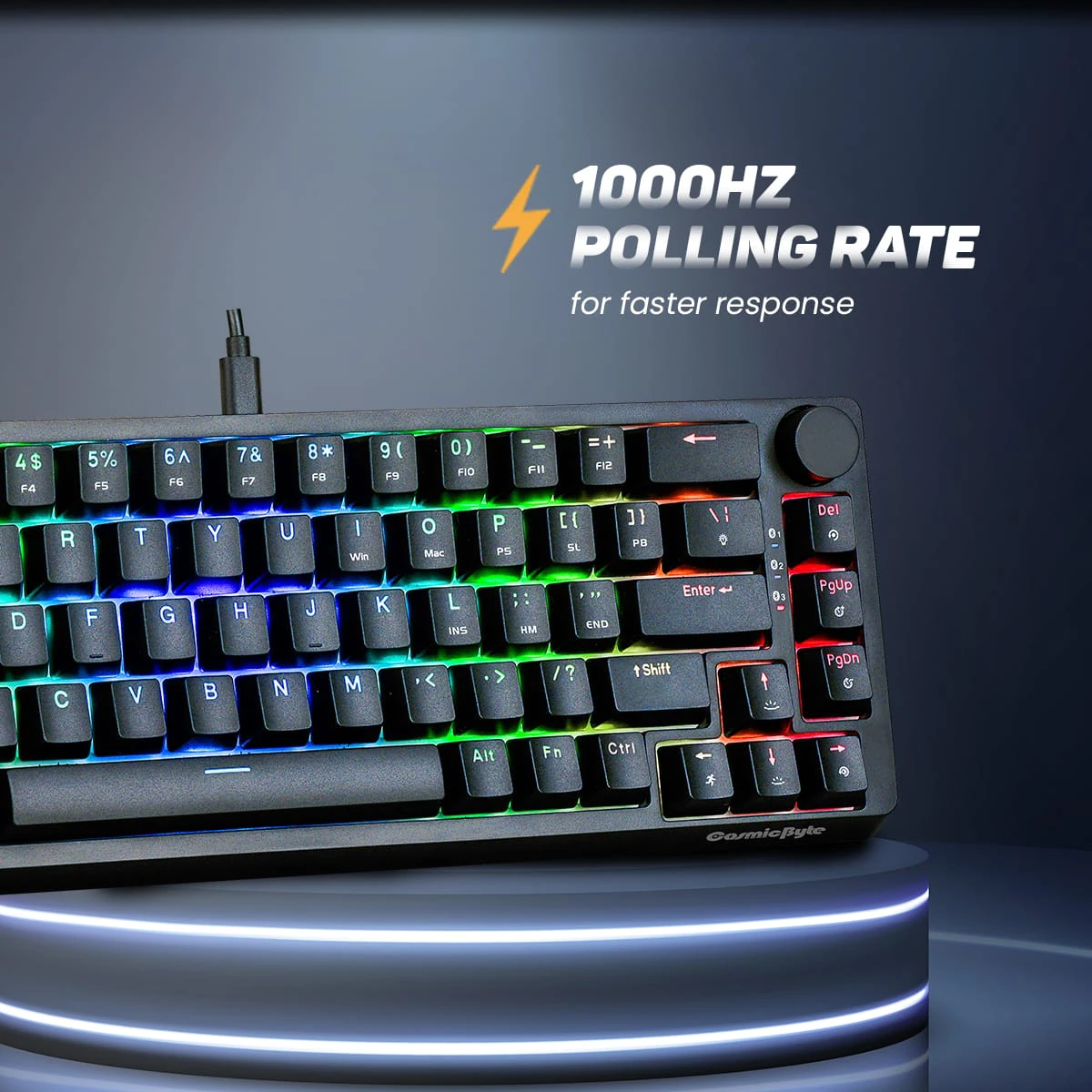 Cosmic Byte Astra (CB-GK-33) Hot-Swappable Blue Switches with Per Key RGB Mechanical Keyboard modxcomputers