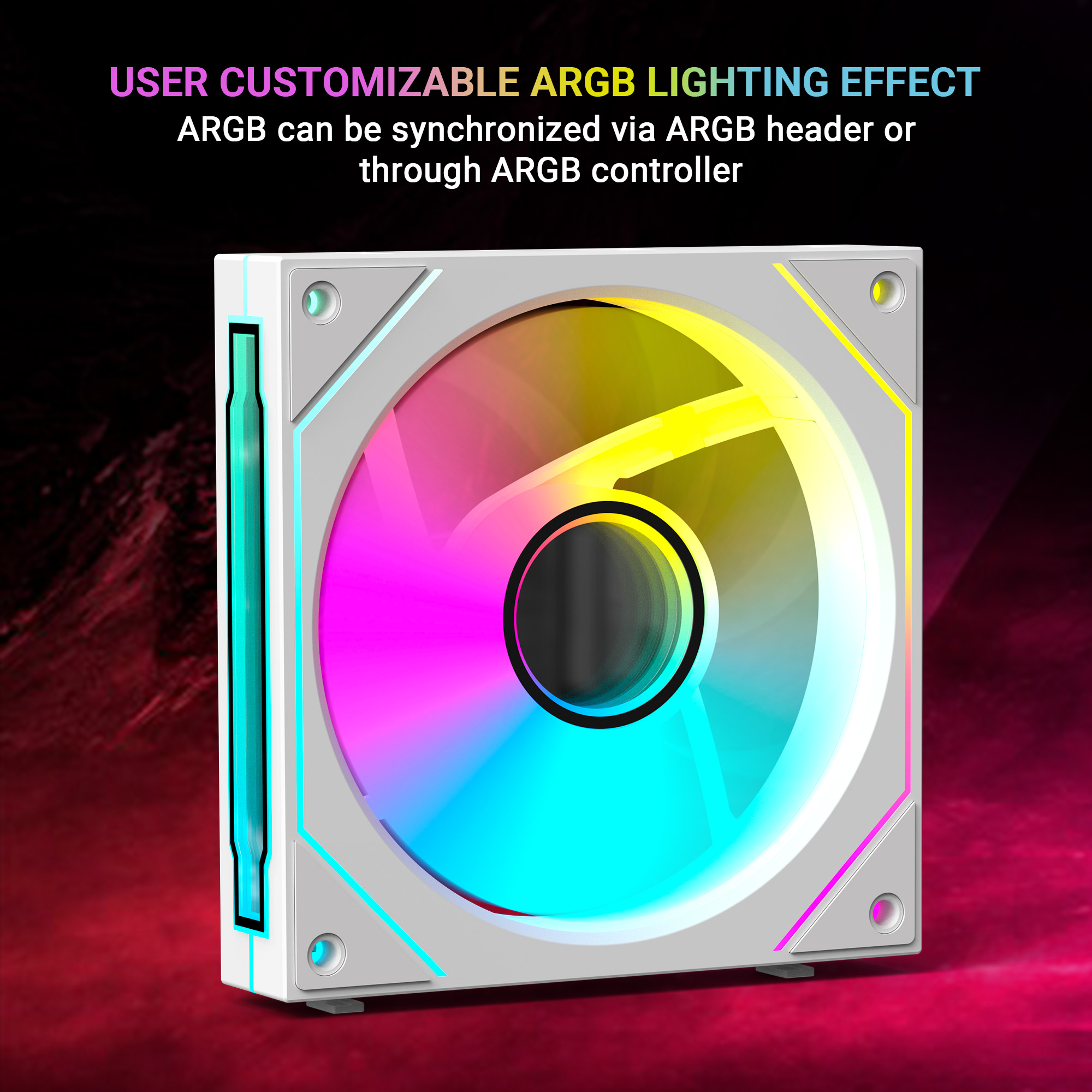 Ant Esports Stackerflow 120mm ARGB (Triple Pack) (White) Case Fans-img(4)