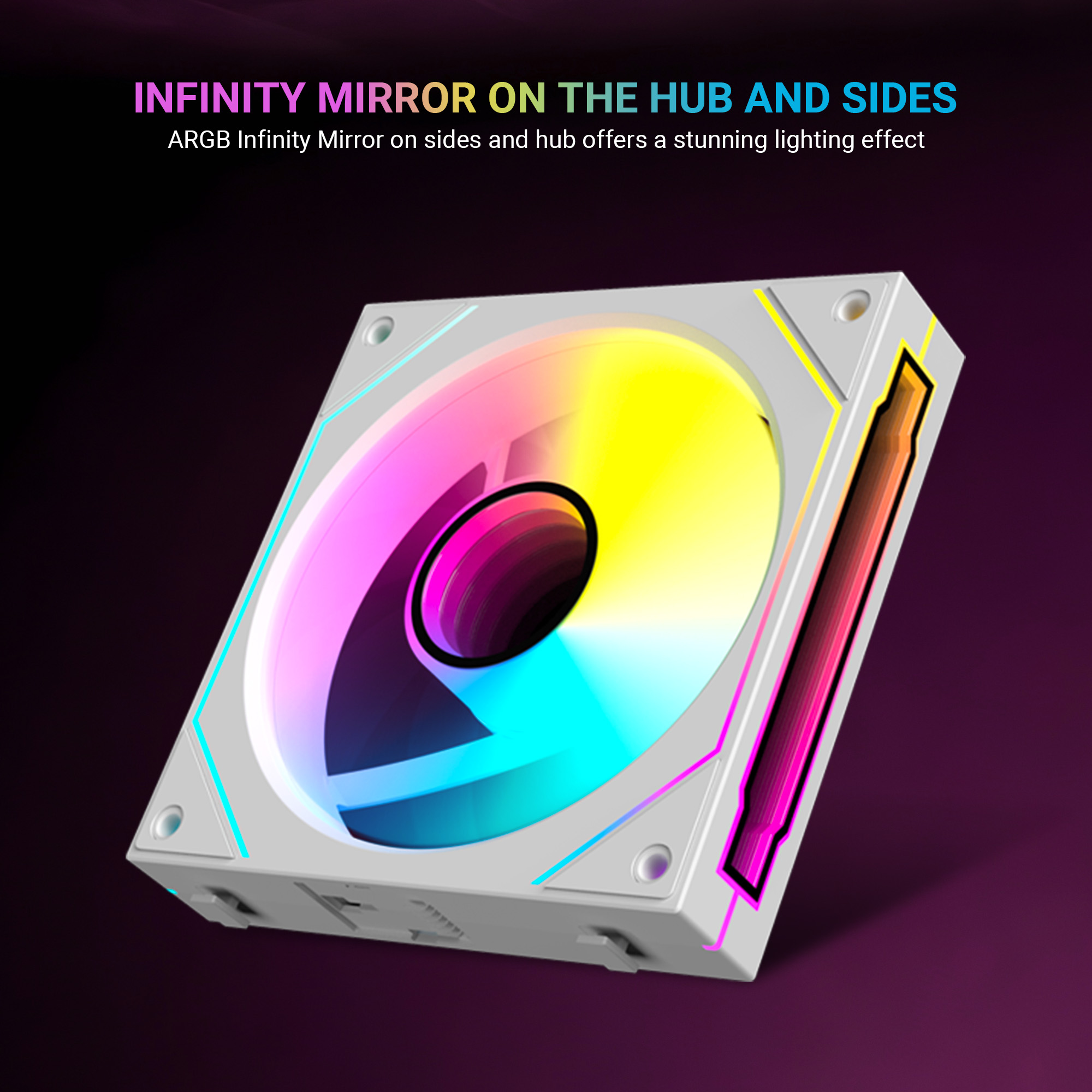 Ant Esports Stackerflow 120mm ARGB (Triple Pack) (White) Case Fans-img(6)