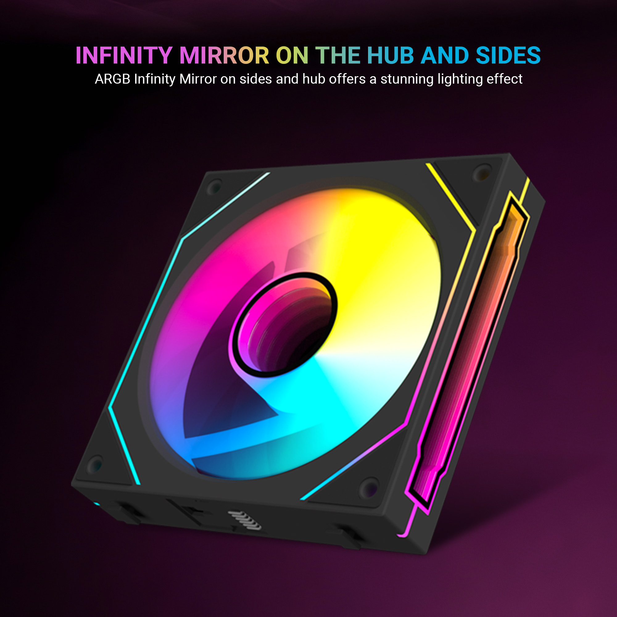 Ant Esports Stackerflow 120mm ARGB (Triple Pack) (Black) Case Fans image 7