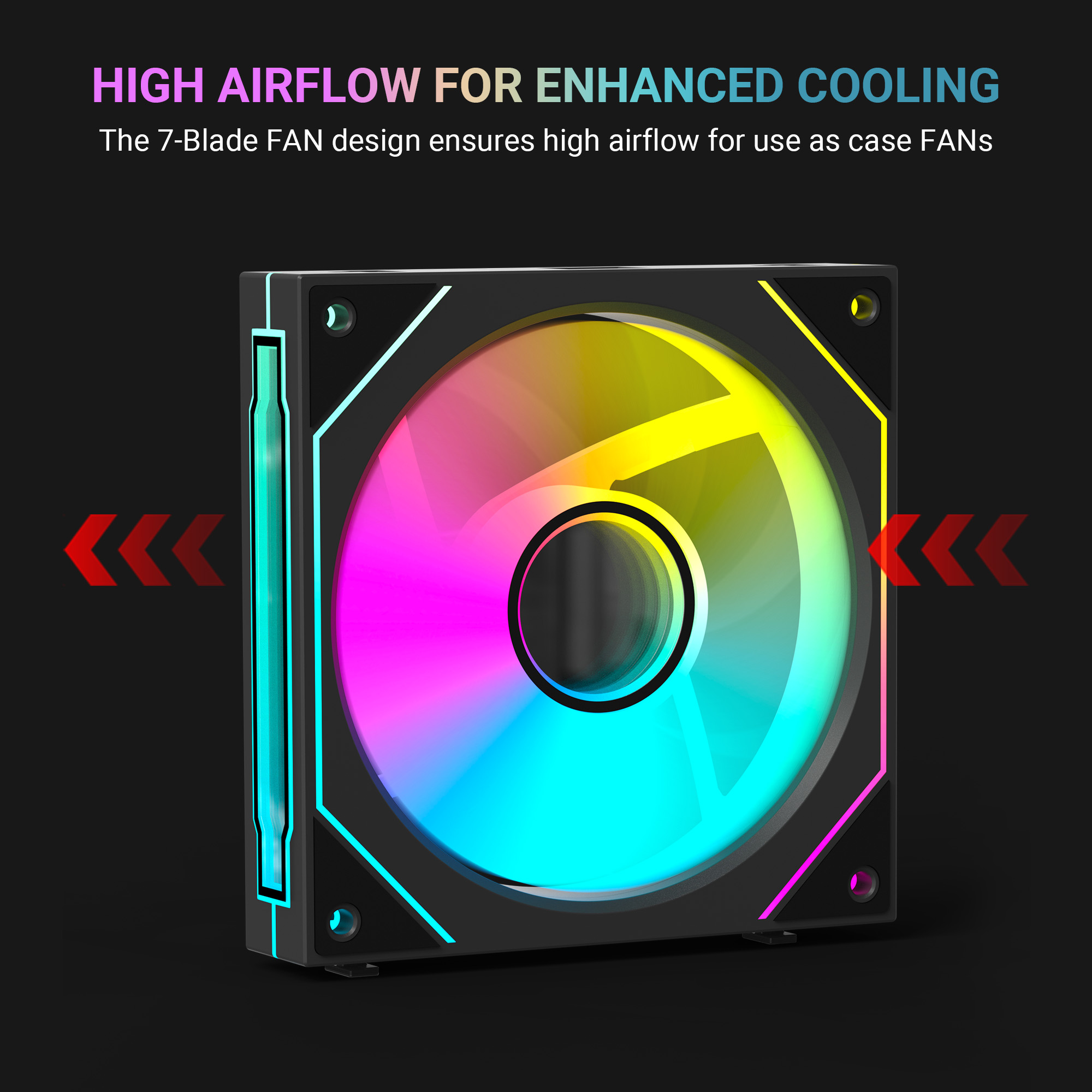 Ant Esports Stackerflow 120mm ARGB (Triple Pack) (Black) Case Fans image 11
