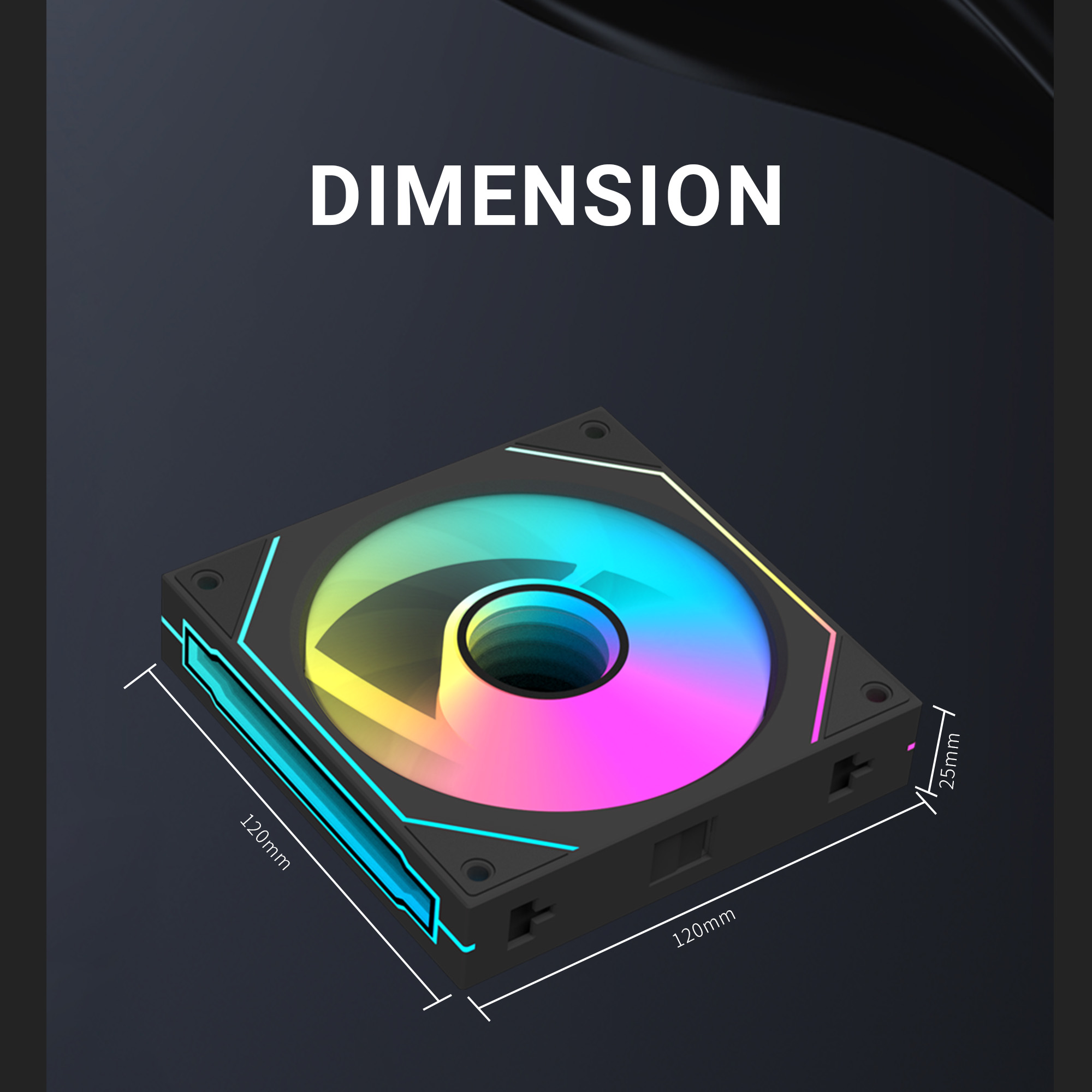 Ant Esports Stackerflow 120mm ARGB (Triple Pack) (Black) Case Fans image 12