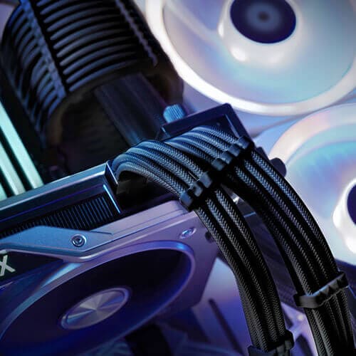 Antec Sleeved Extension PSU Cable Kit (Black) Custom Cables Sleeved