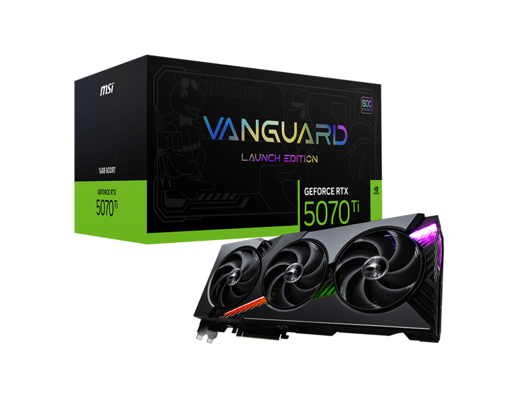 MSI RTX 5070 Ti Vanguard SOC Launch Edition 16GB GDDR7 Graphics Card
